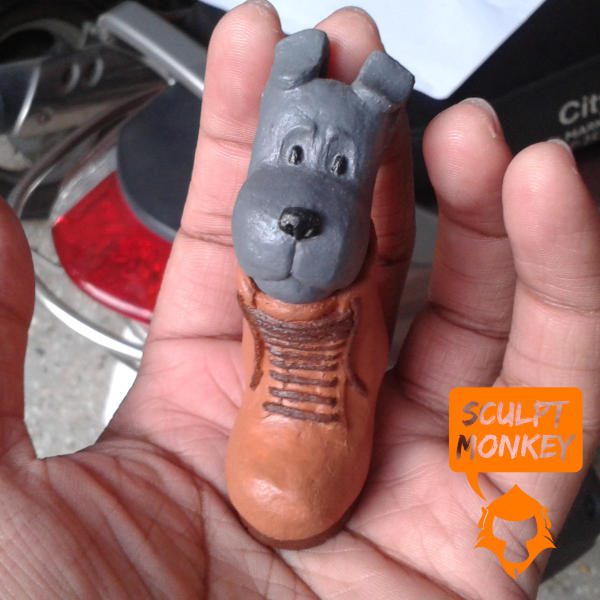 Comfortable Puppy Figurine - Paint Test